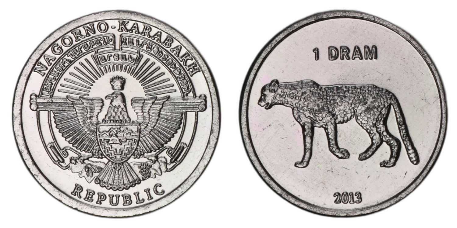 Nagorno-Karabakh - 2013 - 1 dram - Caucasian Leopard