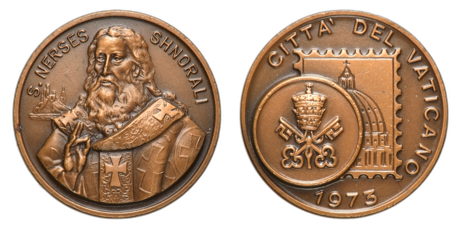 Vatican Medal Honoring Saint Nerses Shnorhali, 1973