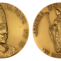 ANRO-1713 Pope John Paul II's visit to Armenia Medal, September 25-27, 2001.jpg