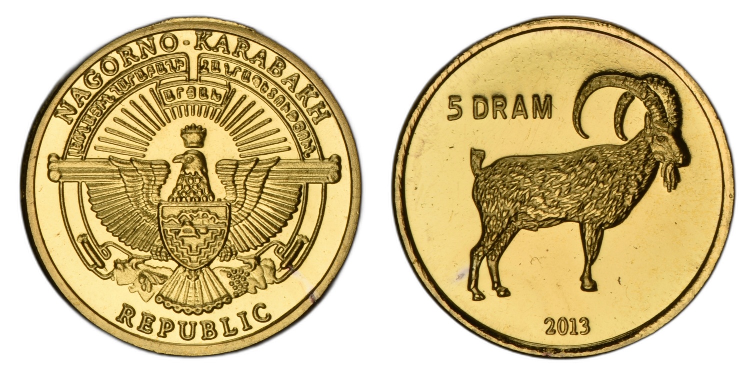 Nagorno-Karabakh - 2013 - 5 dram - Mountain goat