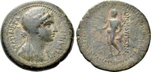 City Issue of Cilicia - Anemurium - AE 4 chalkoi - Iotape / Male figure