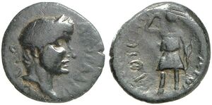 City Issue of Cilicia - Anemurium - AE 4 chalkoi - Bust / Artemis left