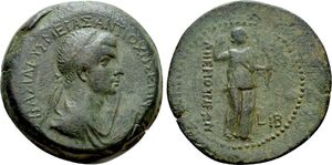 City Issue of Cilicia - Anemurium - AE 8 chalkoi - Bust / Artemis