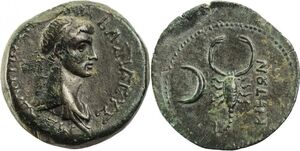 City Issue of Cilicia - Cietis - AE 8 chalkoi - Bust of Antiochus / Scorpion