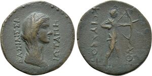 City Issue of Cilicia - Corycus - AE 4 chalkoi - Iotape / Apollo