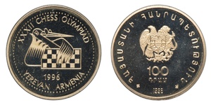 RA - Non-precious commem - 1996 - 32nd World Chess Olympiad Proof