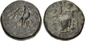 Civic coin of Samosata - First series - AE 2 Chalkoi - Eagle / Zeus